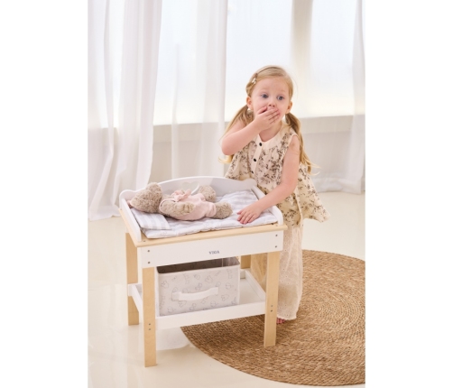 VIGA Drewniany Przewijak 2w1 Wanienka dla Lalek