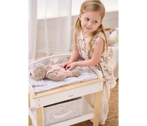 VIGA Drewniany Przewijak 2w1 Wanienka dla Lalek