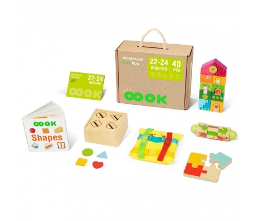 TOOKY TOY Box Pudełko XXL Montessori Edukacyjne 7w1 Sensoryczne 22-24 Mies