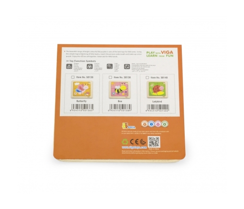 VIGA Poręczne Drewniane Puzzle Pszczoła
