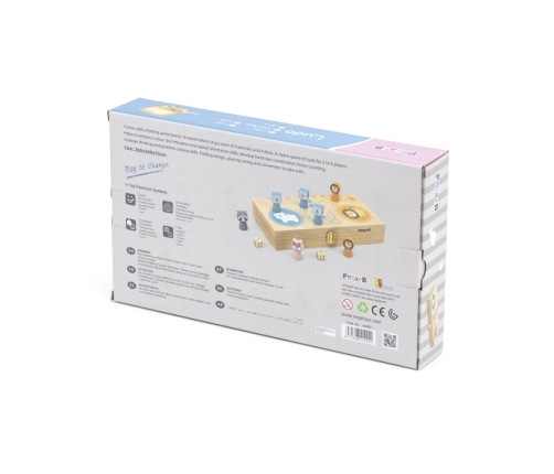 VIGA PolarB Drewniana gra Ludo Chińczyk