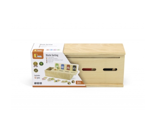 VIGA Układanka Gra edukacyjna drewniana do nauki sortowania śmieci
