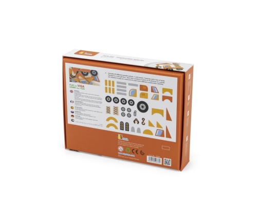 VIGA Drewniana Przybijanka Pojazdy budowlane 45 elementów Montessori