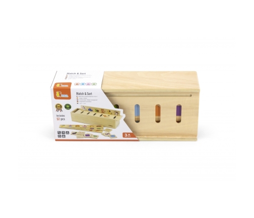 VIGA Drewniany Edukacyjny Sorter Gra Zwierzątka Owoce Warzywa Montessori