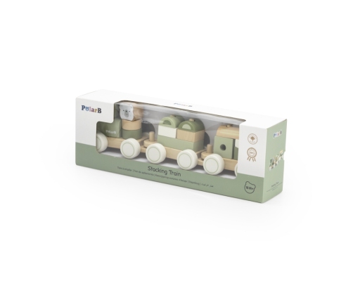 VIGA PolarB Zielona Kolejka Pociąg z Wagonikami Klocki