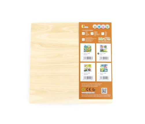 VIGA Drewniane Puzzle z Pinezkami Owoce