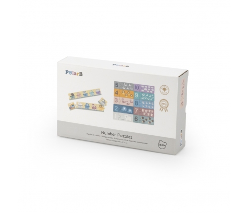 VIGA PolarB Drewniane Puzzle Numeryczne Cyferki Montessori