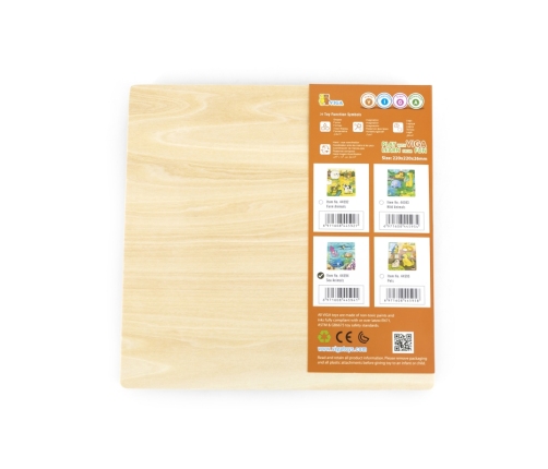 VIGA Drewniane Puzzle z Pinezkami Zwierzęta Morskie Wodne