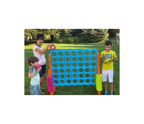 FEBER Gra Logicza Strategiczna do Ogrodu Domu 4 Kółka w Linii Rzędzie Mega 4 in Line