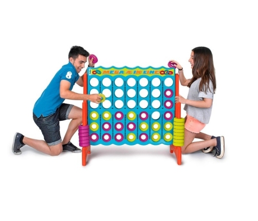 FEBER Gra Logicza Strategiczna do Ogrodu Domu 4 Kółka w Linii Rzędzie Mega 4 in Line