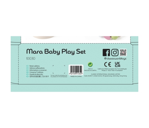 CLASSIC WORLD Pastelowy Zestaw Motoryczny dla Niemowląt Box Pierwsze Zabawki od Urodzenia