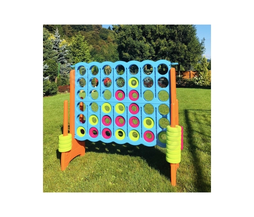 FEBER Gra Logicza Strategiczna do Ogrodu Domu 4 Kółka w Linii Rzędzie Mega 4 in Line