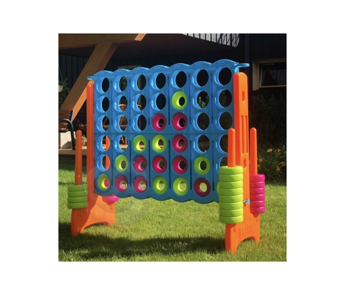 FEBER Gra Logicza Strategiczna do Ogrodu Domu 4 Kółka w Linii Rzędzie Mega 4 in Line