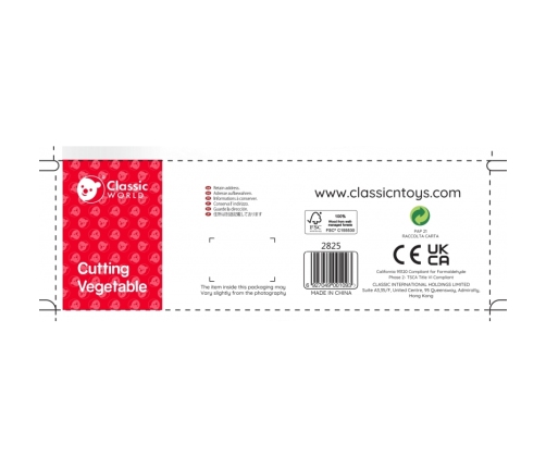 CLASSIC WORLD Drewniany Zestaw do Krojenia Warzyw na Rzepy 16 el.