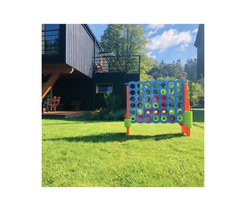 FEBER Gra Logicza Strategiczna do Ogrodu Domu 4 Kółka w Linii Rzędzie Mega 4 in Line