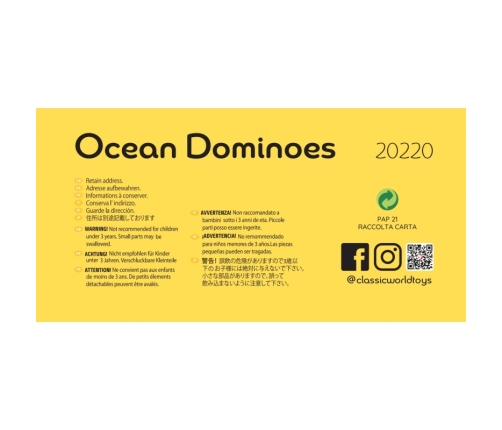 CLASSIC WORLD Drewniane Domino Tor Logiczny Przeszkód Układanka Montessori 100 el.