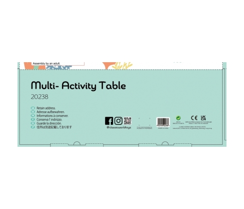 CLASSIC WORLD Drewniany Stolik Aktywności 
