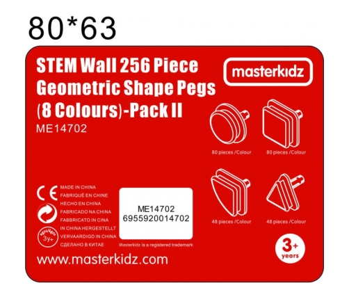 MASTERKIDZ Geometryczne Elementy Tablic 256 szt