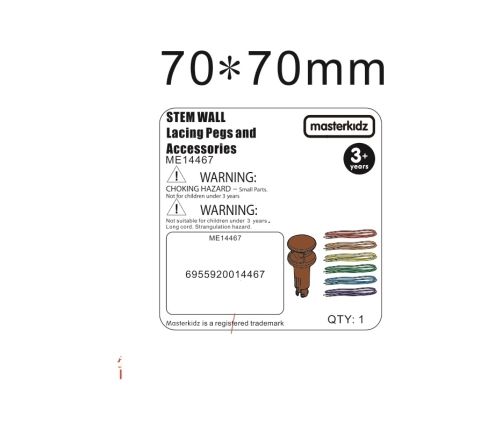 MASTERKIDZ Zestaw Kołeczki i Sznurki - Do Tablicy Naukowo-Kreatywnej STEM