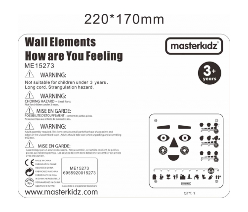 MASTERKIDZ Tablica Edukacyjna Jak Się Czujesz?  Nauka Emocji Montessori