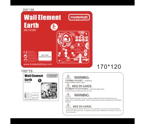 MASTERKIDZ Tablica Edukacyjna Ziemia Montessori