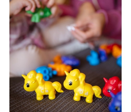 WOOPIE Figurki Montessori Zestaw Edukacyjny Jednorożce do Składania 