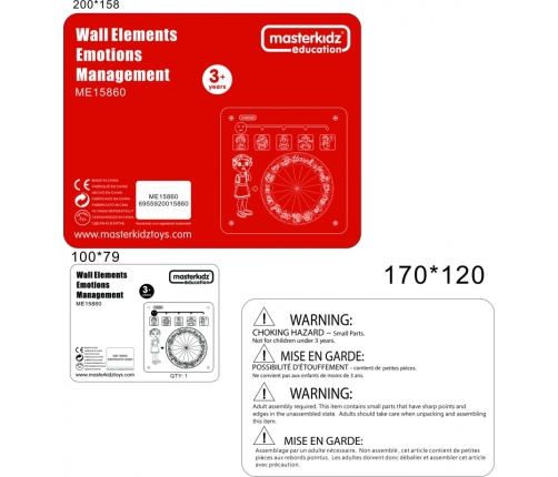 MASTERKIDZ Tablica Edukacyjna Nauka Emocji Zarządzanie Emocjami Montessori
