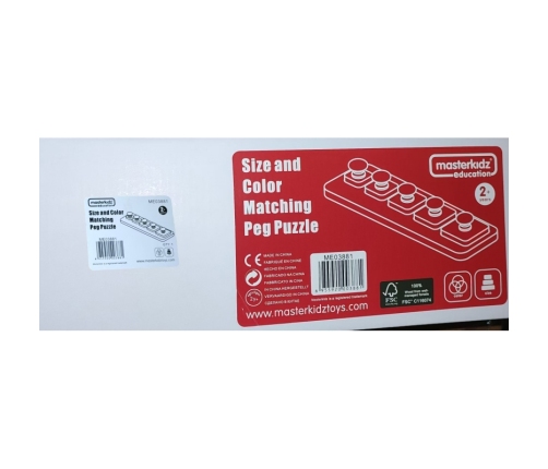 MASTERKIDZ Układanka Nauka Rozmiarów i Kolorów Montessori