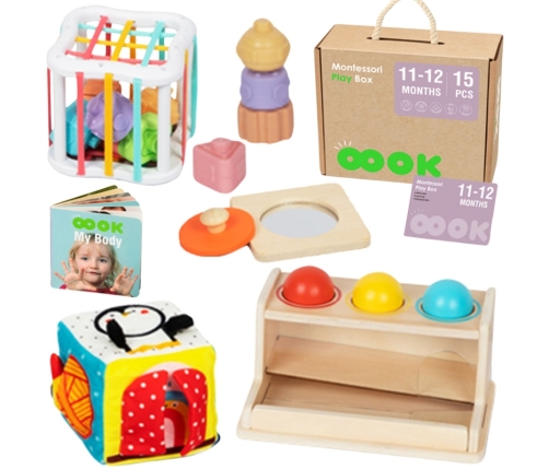 TOOKY TOY Box Pudełko XXL Montessori Edukacyjne 5w1 Sensoryczne 11-12 Mies