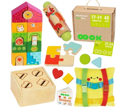 TOOKY TOY Box Pudełko XXL Montessori Edukacyjne 7w1 Sensoryczne 22-24 Mies