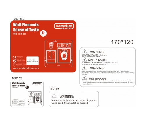 MASTERKIDZ Tablica Edukacyjna Zmysł Wzroku Montessori