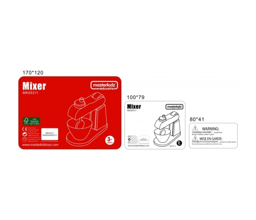 MASTERKIDZ Drewniany Mikser Do Kuchni Dla Dzieci