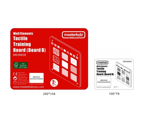 MASTERKIDZ Tablica Edukacyjna Rozpoznawanie Materiałów Faktur Zmysł Dotyku