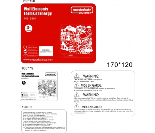MASTERKIDZ Tablica Edukacyjna Energia Odnawialna i Nieodnawialna Montessori