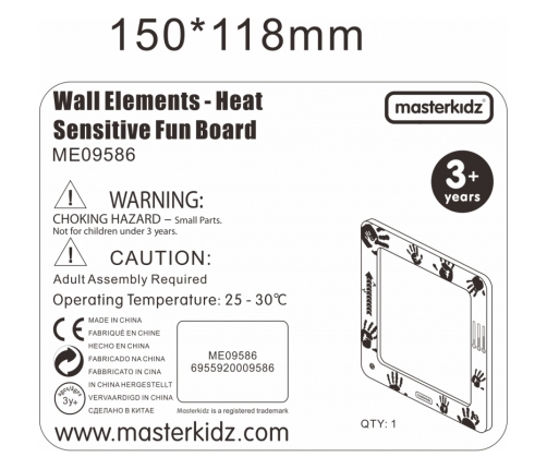 MASTERKIDZ Tablica Edukacyjna Ciepłoczuła Reagująca Na Ciepło