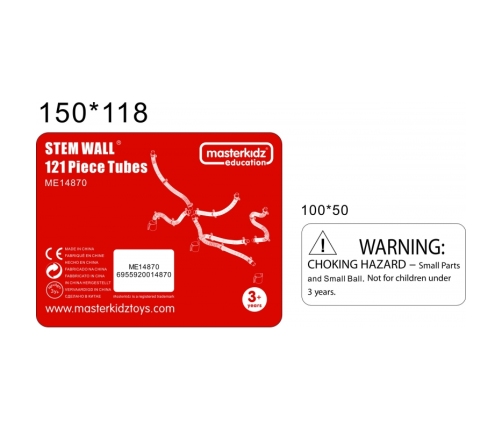 MASTERKIDZ System Rur Do Tablicy STEM 121 elementów
