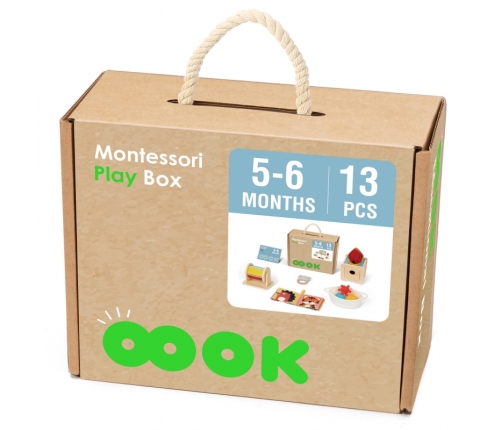 TOOKY TOY Box Pudełko XXL Montessori Edukacyjne 6w1 Sensoryczne5-6 Mies