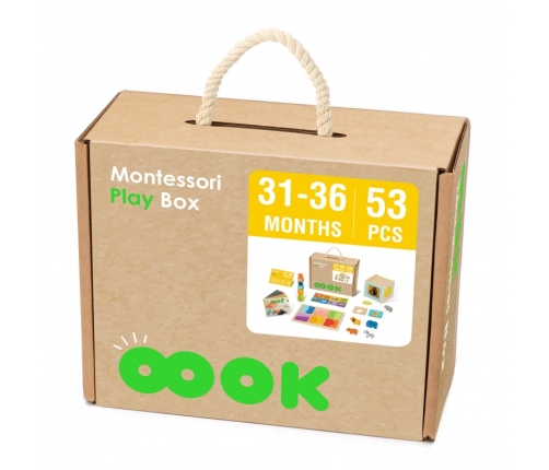 TOOKY TOY Box Pudełko XXL Montessori Edukacyjne 7w1 Sensoryczne 31-36 Mies.