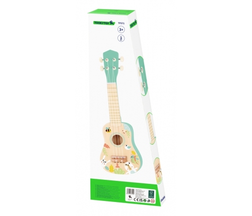 TOOKY TOY Drewniane Ukulele Gitara dla Dzieci 3+