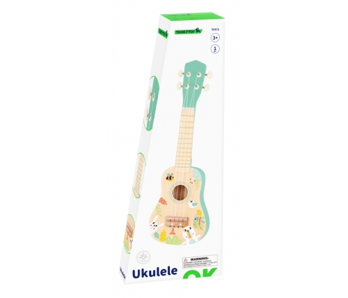 TOOKY TOY Drewniane Ukulele Gitara dla Dzieci 3+