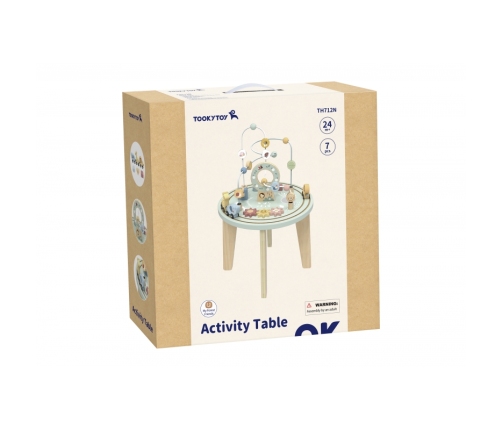 TOOKY TOY Drewniany Stół Aktywności Montessori Pętla Motoryczna