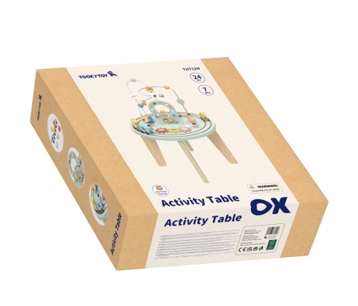 TOOKY TOY Drewniany Stół Aktywności Montessori Pętla Motoryczna