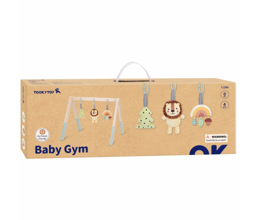 TOOKY TOY Baby Gym Stojak Edukacyjny Gimnastyczny 3 Zawieszki