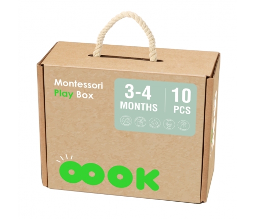 TOOKY TOY Box Pudełko XXL Montessori Edukacyjne 6w1 Sensoryczne 3-4 Mies