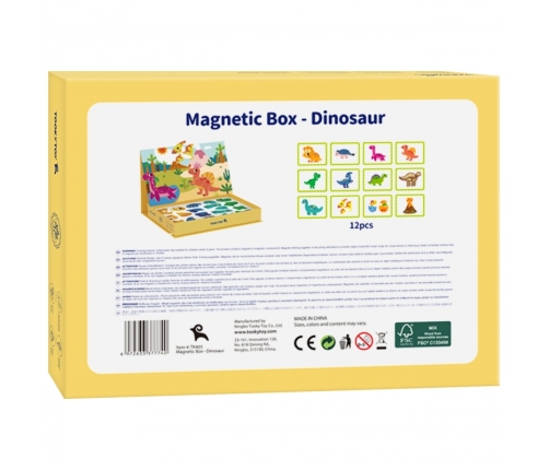 TOOKY TOY Układanka Magnetyczna Dinozaury Puzzle