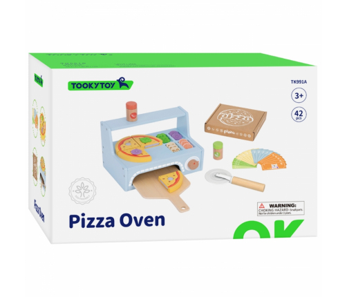 TOOKY TOY Pizzeria Drewniany Piec do Pizzy Akcesoria