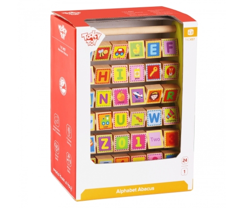 TOOKY TOY Alfabet Nauka Liter Cyfr Liczb Słów ABACUS