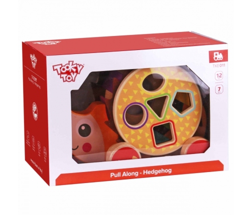 TOOKY TOY Duży Drewniany Sorter Jeż Do Ciągnięcia 2w1