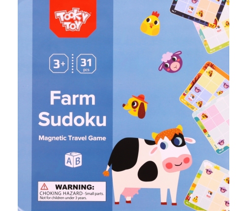 TOOKY TOY Gra Sudoku Dla Dzieci Wersja Farma