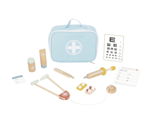TOOKY TOY Drewniany Zestaw Małego Lekarza Doktora w Walizce z Akcesoriami